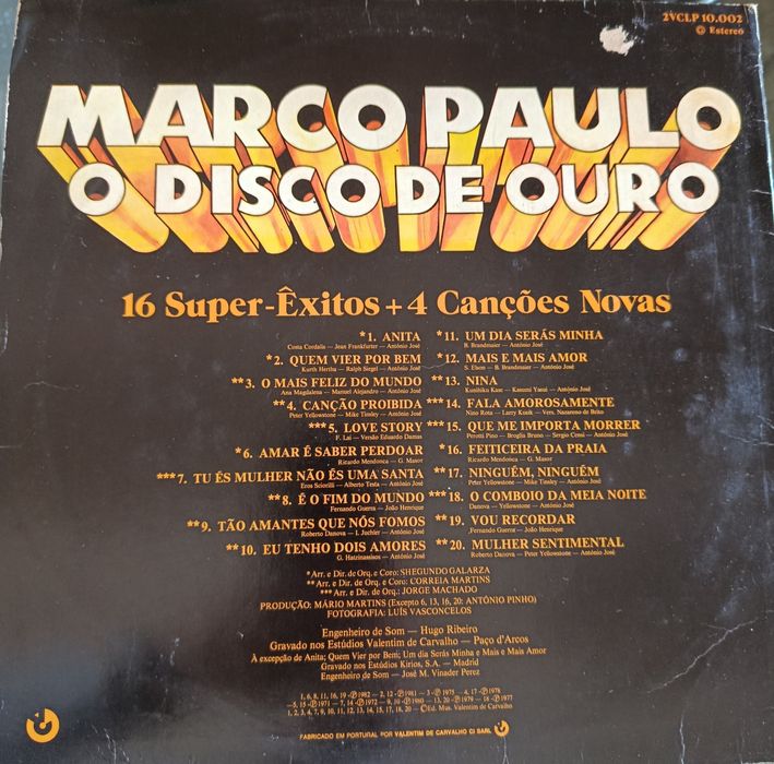 Disco vinil "Marco Paulo"