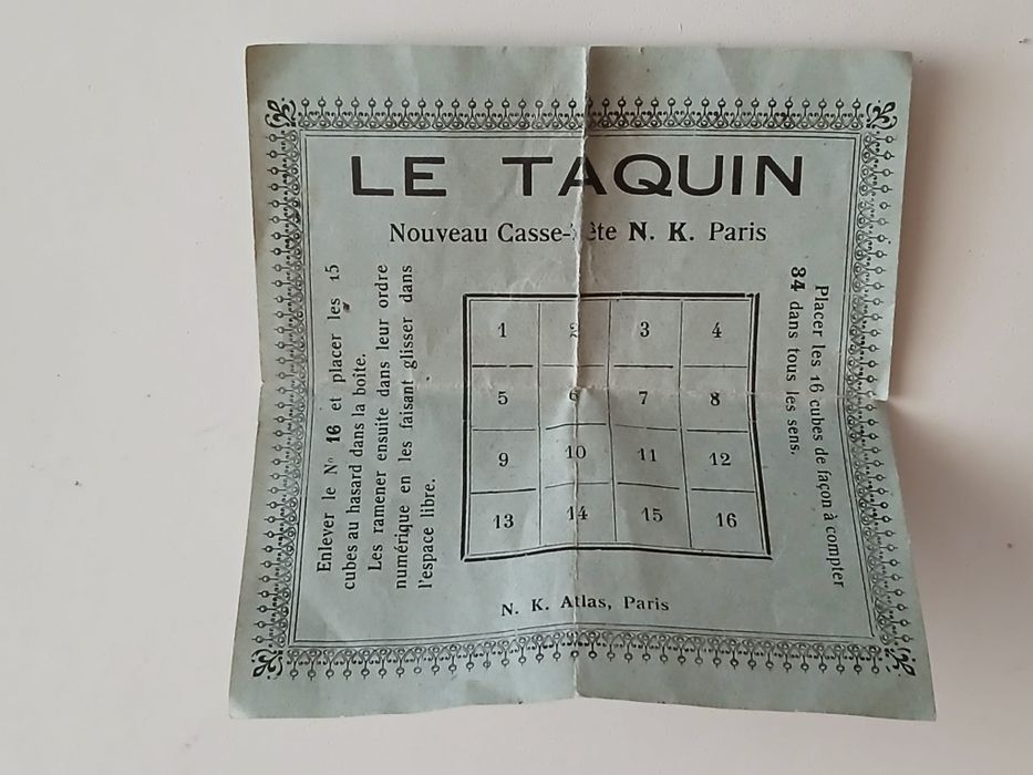 Jogo "Taquin" vintage