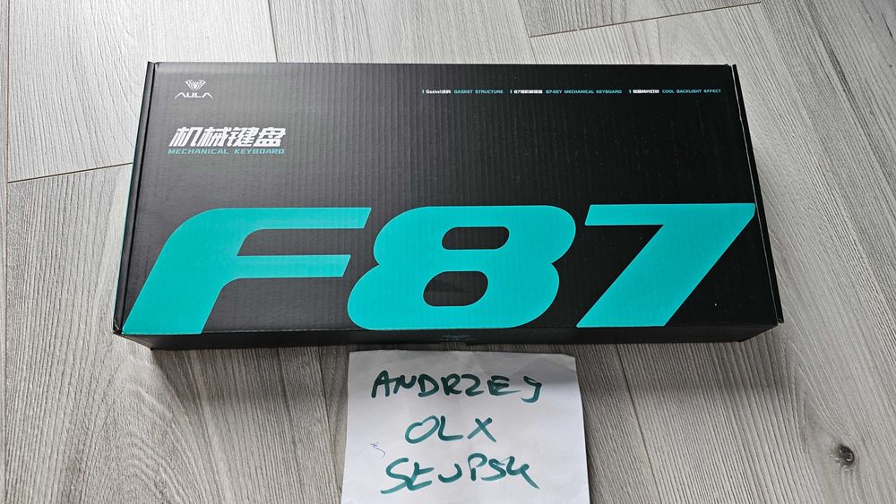 AULA F87 Star trek grey shaft Klawiatura mechaniczna podswietlenie RGB