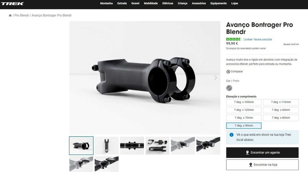 Avanço Bontrager Pro Blendr Novo