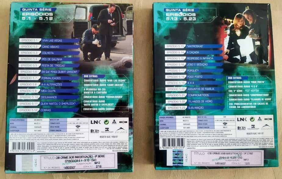 Série criminal/policial - CSI - Temporada 5
