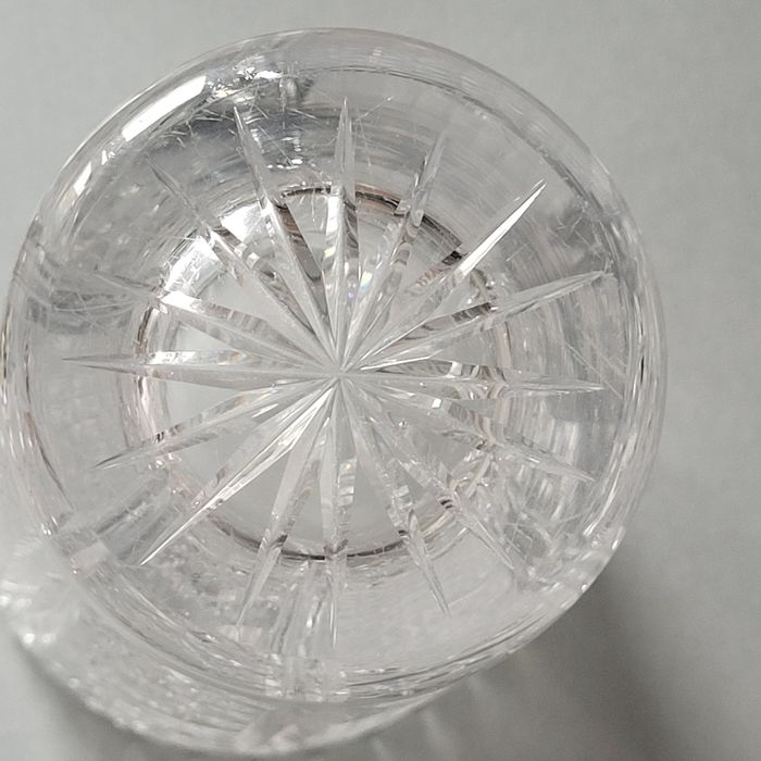 Kryształowy wazon PRL śr. 11,5cm / wys. 20cm