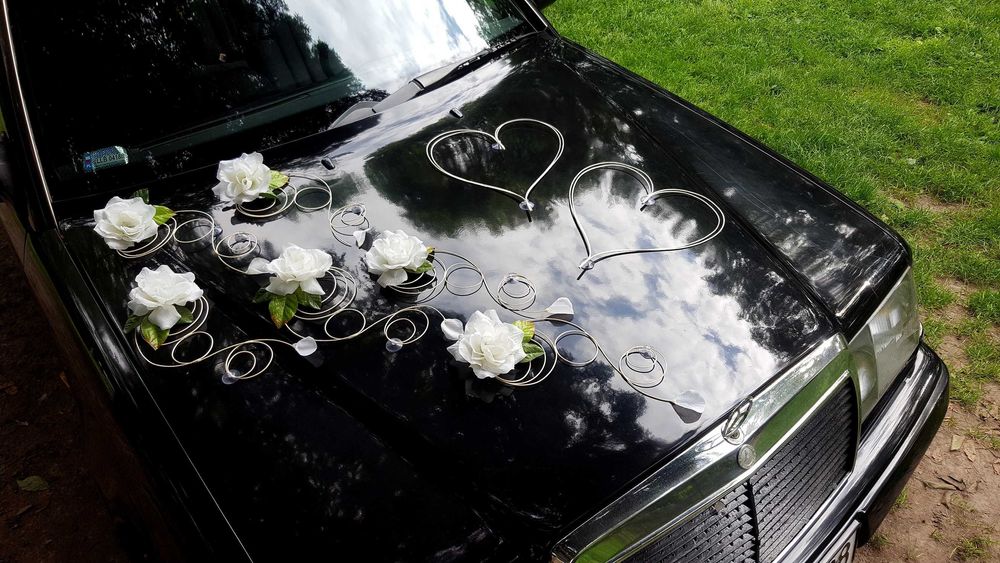 Dekoracja samochodu ozdoby na auto do ślubu SERCA