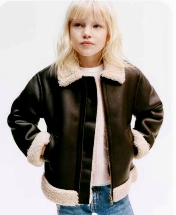 Куртка авиатор Zara, дубленка. Новая