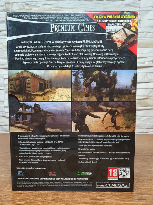 STALKER: ZEW PRYPECI + pocztówki mapa - polskie wyd. Premium Games PL