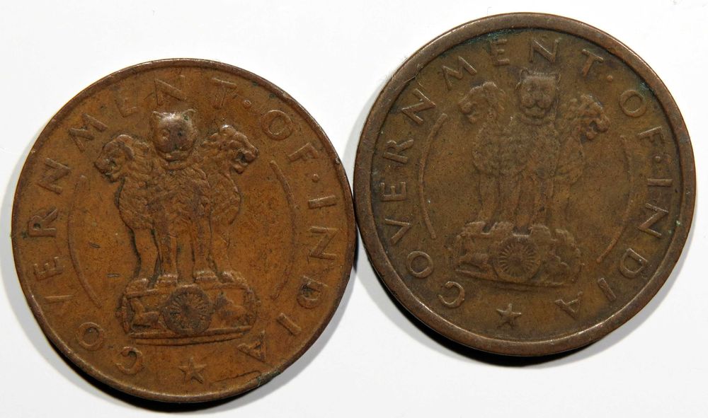 Moeda India - 2x 1 Pice 1950
