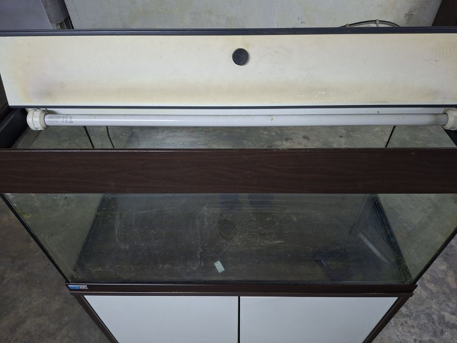 Aquario  100x50x40 com tampas e calha com  2 lampadadas e Movel