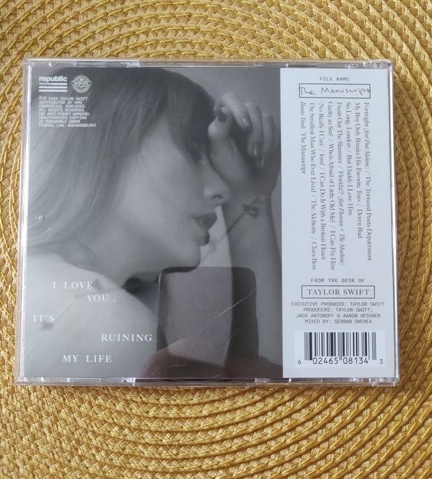 Taylor Swift TTPD 限定盤CD The Manuscript Taylor Swift: The Tortured Poets Department CD + Bonus Track