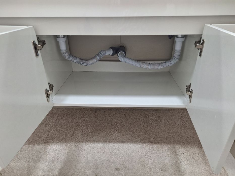 Conjunto móvel casa de banho com lavatório de 2 cubas 120cm