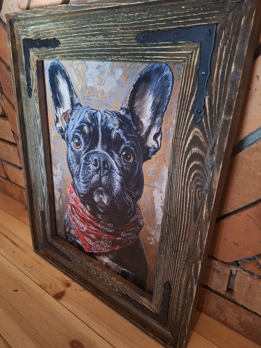 Francuski piesek Stare drewno 50×60