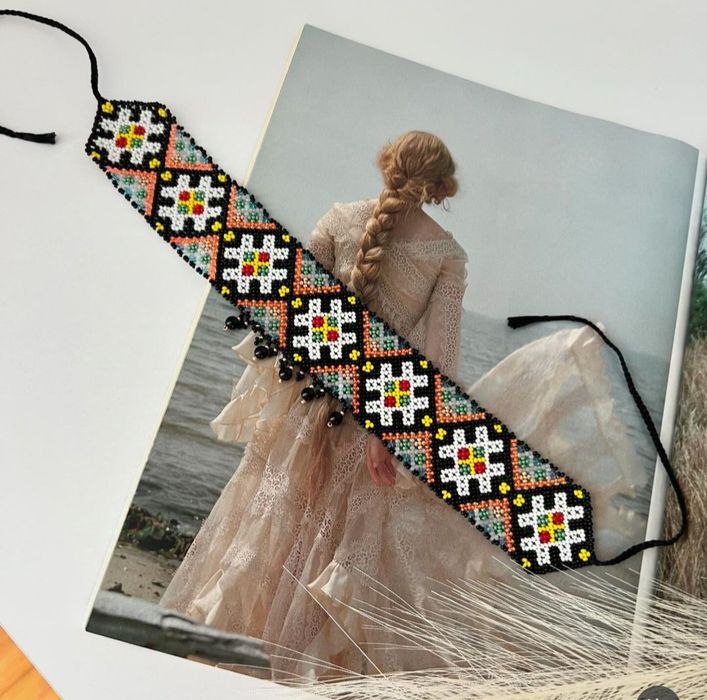 Чокер з бахромою Набір з бісеру гердан чокер браслет з чеського бісе