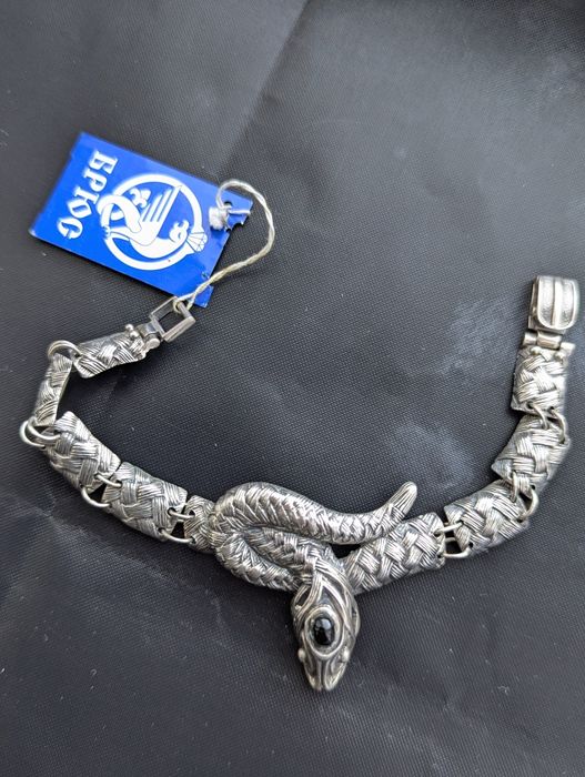 Новий срібний браслет Кобра. Срібло 925 проба.45 грам.ЦІНА ДО 31.12.25