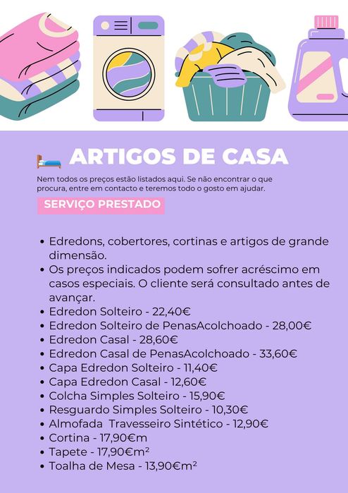 Serviços Lavandaria