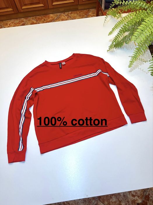 Bluza, bawełna, czerwona, rozmiar M