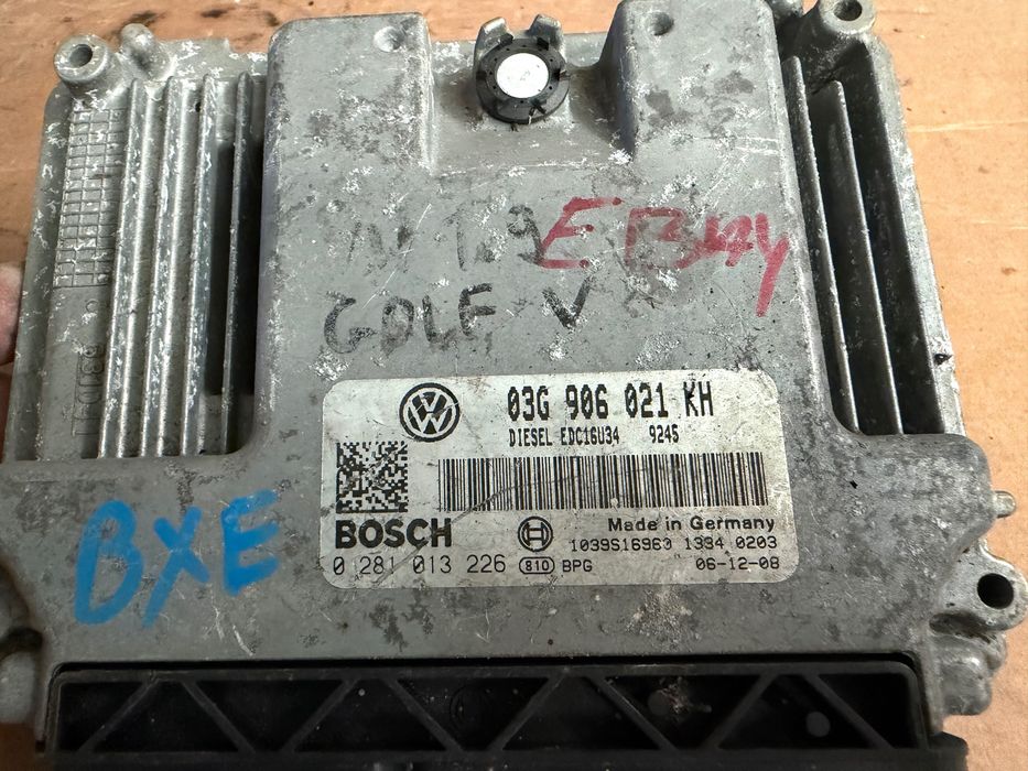 Centralina do Motor VW Golf V 5 VW Jetta 1.9 TDI 105cv EDC16U34 03G 906 021 KH 0281013226