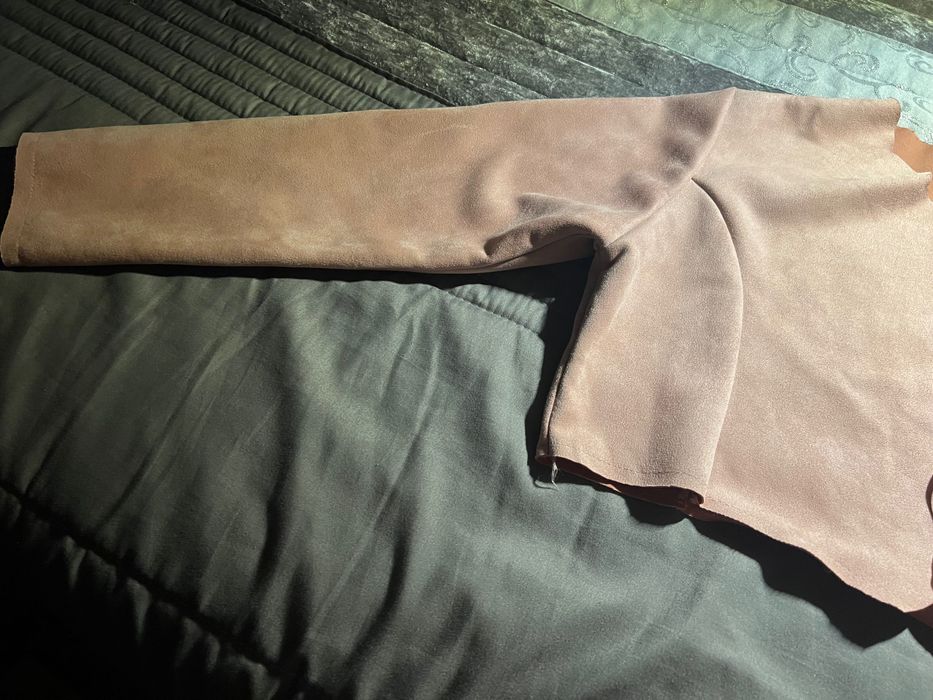 Bolero senhora em pele pêssego, rosa claro