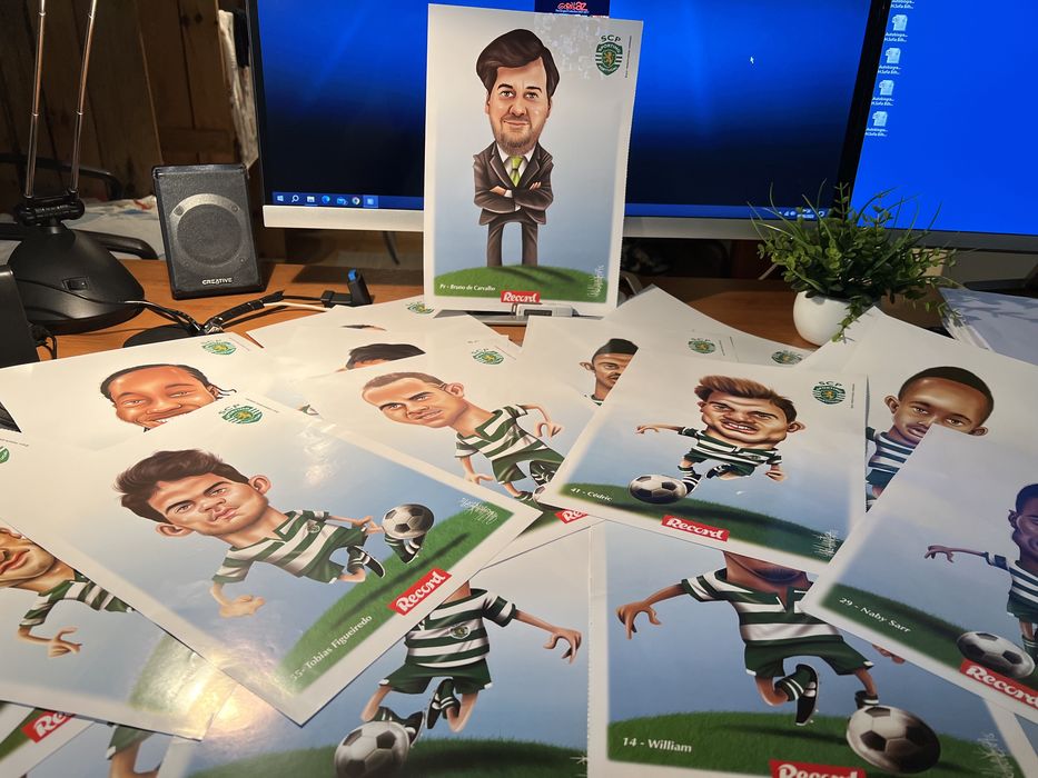 Caricaturas plantel do Sporting 2014/2015