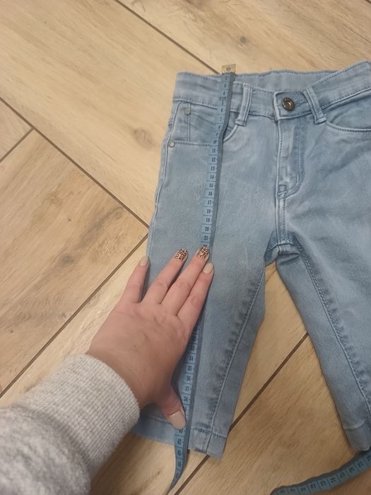 Dziecięce niemowlęce jeansowe spodnie z regulacją w pasie