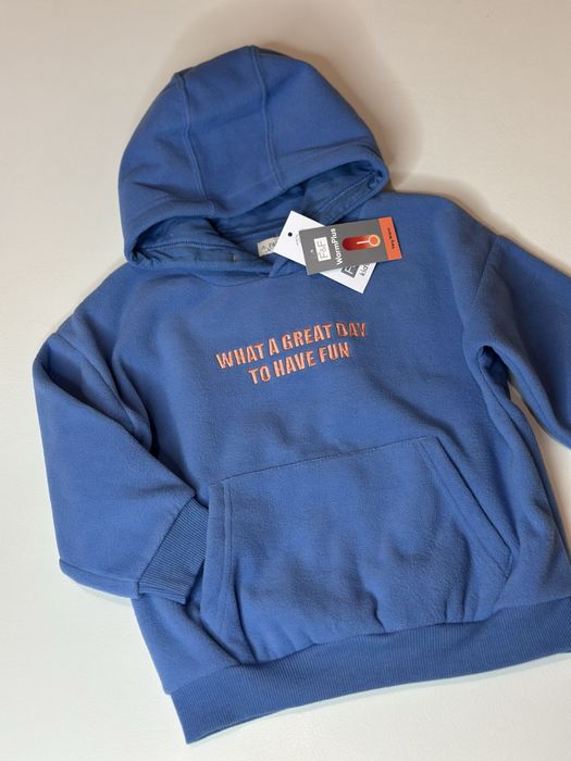 Новый фирмовый флисовый термо балахон худи толстовка