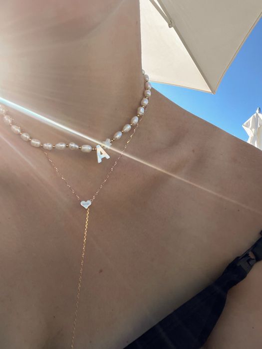 Кольє з серденьком Guzema рожеве золото