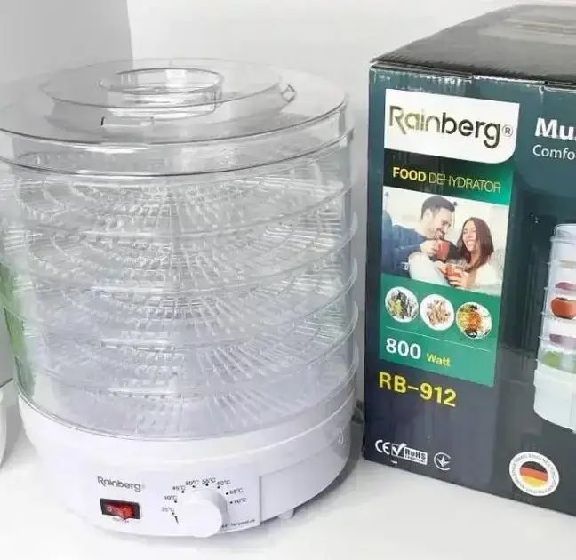 Сушарка Rainberg RB-912 на 5 секцій 800 Вт, електричний дегідратор