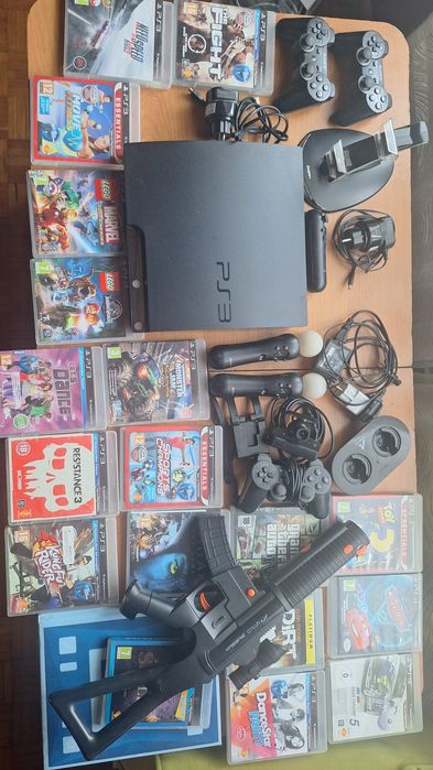 Konsola PS3 4 kontrolery kamerka akcesoria gry