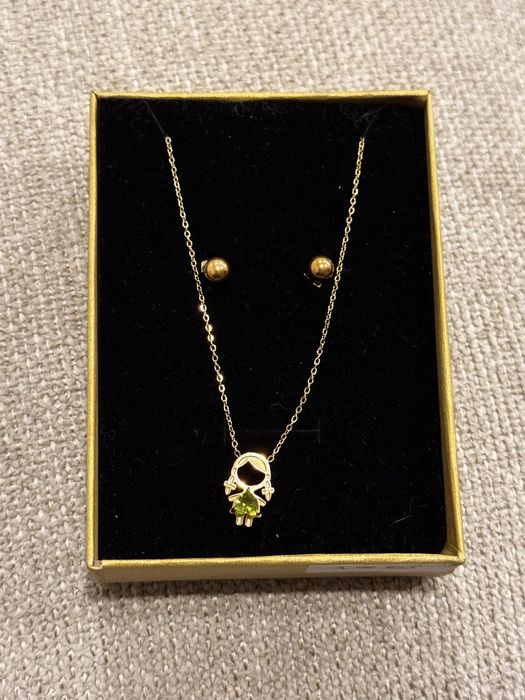 Conjunto colar + brincos em Aço inoxidável