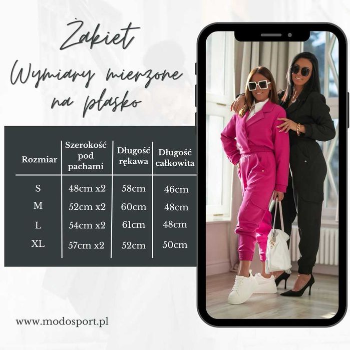 Bastet Żakiet i spodnie damskie 2703/04 fuksja