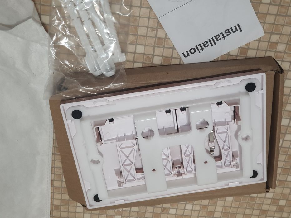 Przycisk do stelaża WC, przycisk spłukujący, Rose gold, Nowy