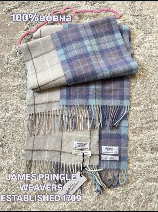 JAMES PRINGLE WEAVERS ESTABLISHED 1709-чудові з ніжної вовни шарфи