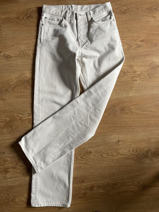 Штани zara в білому кольорі
