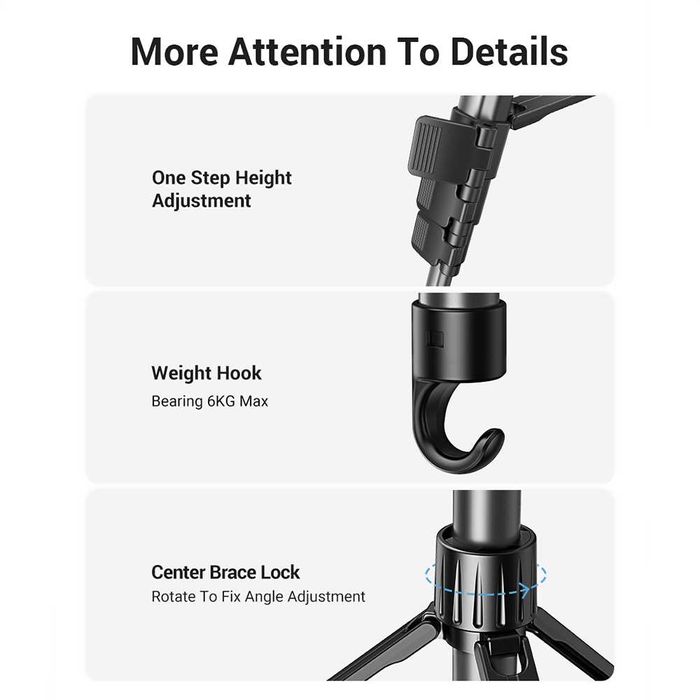 Штатив для камери високий трипод тренога для айфона UGREEN 175 см