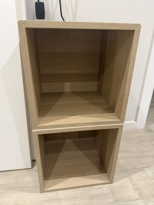 2 Armários parede / cubos em carvalho arrumaçao