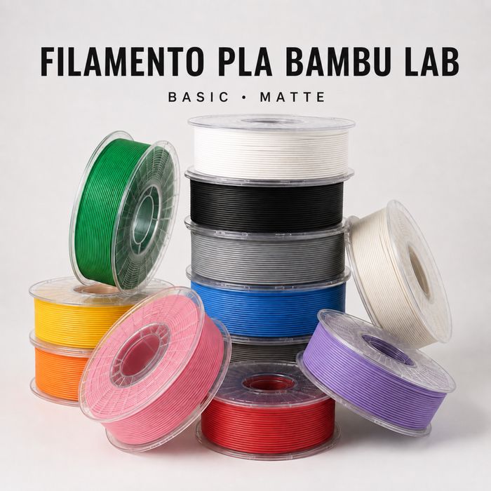 Filamento PLA Bambu Lab para Impressora 3D | Basic e Matte