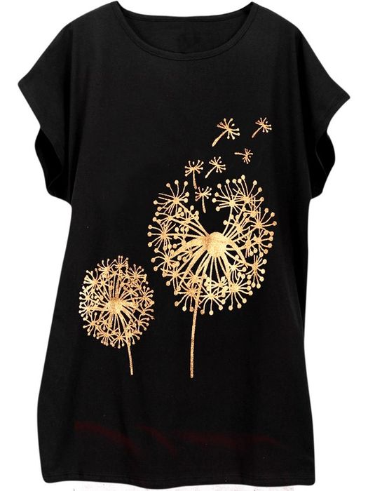 Kobieca Dłuższa Bluzka Z Bawełny Plus Size 4xl 48