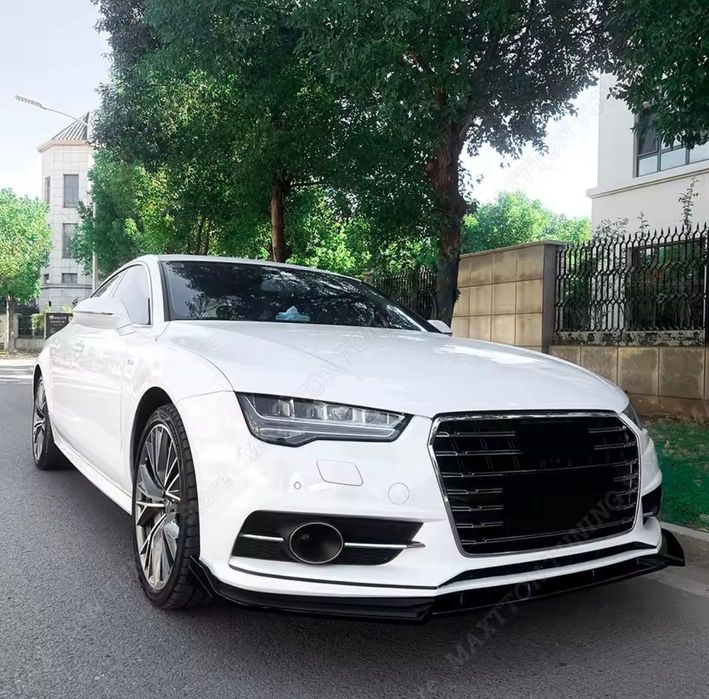 Губа AUDI A7 S7 C7 накладка на передний бампер юбка Ауди сплитер обвес