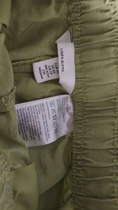 Lniane szorty h&m rozmiar xs