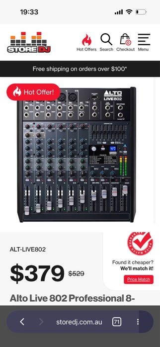 Alto Live802 Mesa De Som Analogica