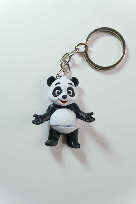 Breloczek panda biało-czarna ruchomy