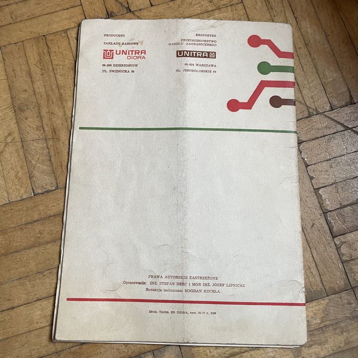 Instrukcja serwisowa unitra diora cezar quadro dks-201 stara tuner