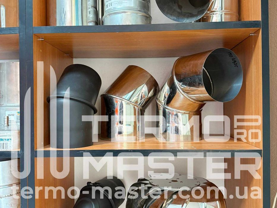 Труба для димохода з нержавіючої сталі 130 діаметрів та інші,Чорні