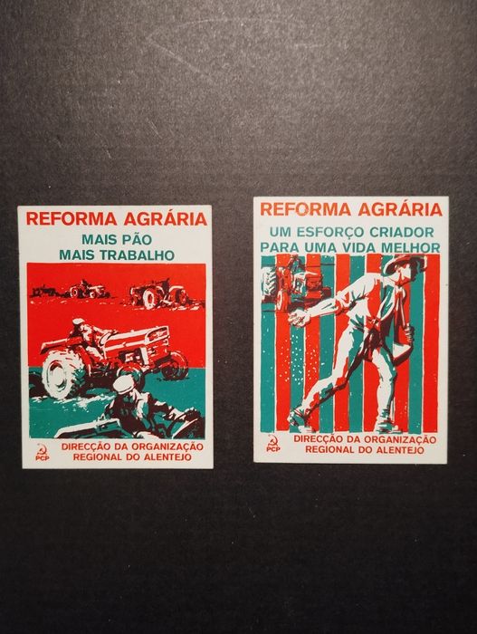"Revolução Agrária" - autocolantes antigos PCP