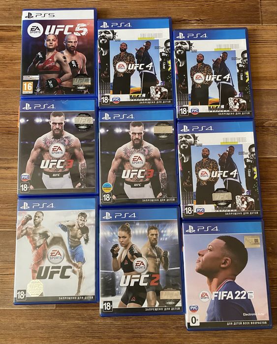 Sony PlayStation 4/5: UFC UFC2 UFC3 UFC4 UFC5 PES 2021, FIFA 22