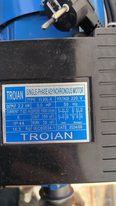 Электродвигатель однофазный, електродвигун однофазний 220в. 2,2 кВт/15