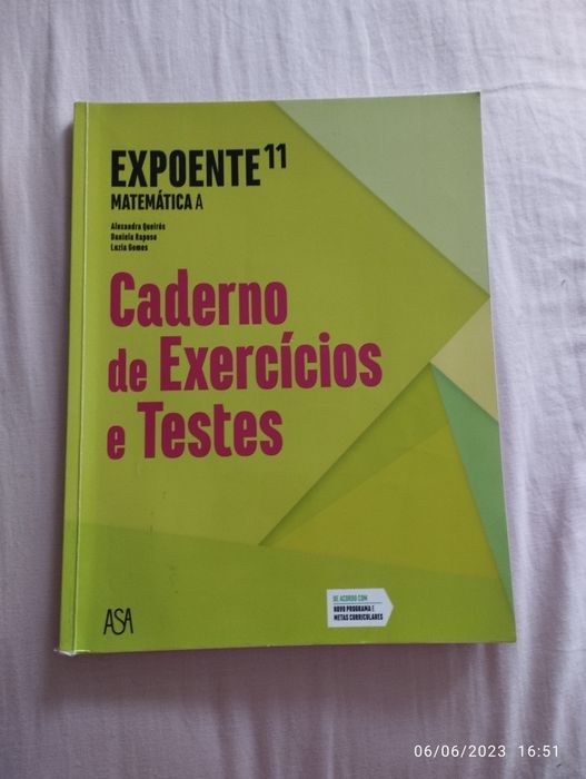 Livro de matemática 11° de exercícios e de preparação para exame