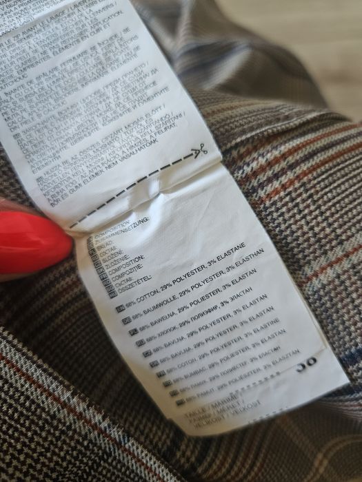 Nowe spodnie rurki w kratkę Diverse dopasowane jegginsy