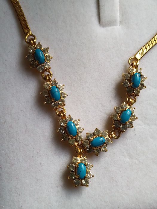 Кольє з бірюзою Lotus Jewelry. Вінтаж.