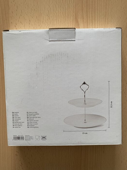 Patera na ciasta ciastka biała Tiger