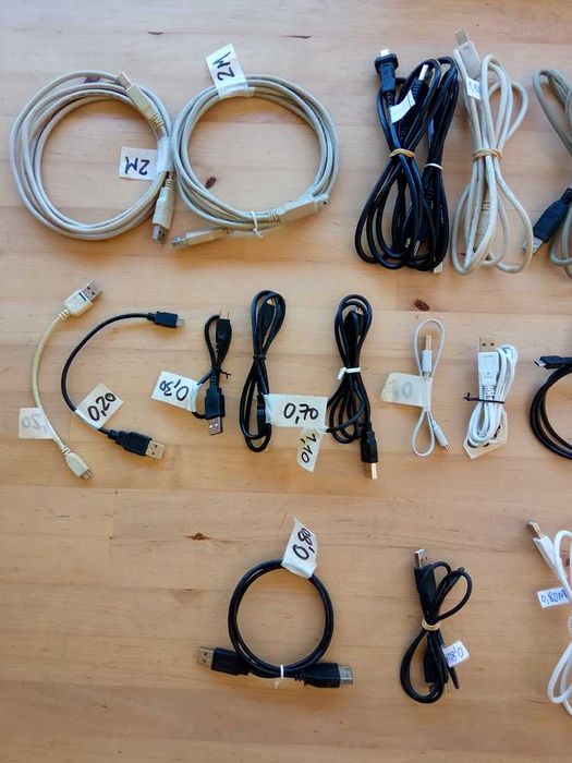 Cabos USB - A - B - Mini - Micro