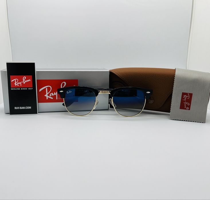 Солнцезащитные очки Ray Ban Clubmaster RB3016 Blue Gradient 51 стекло